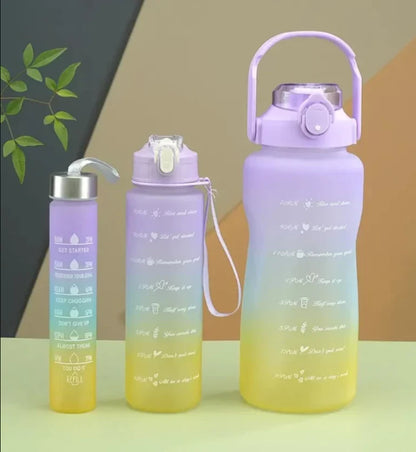 3 pcs Multi Colour Water Bottel Set