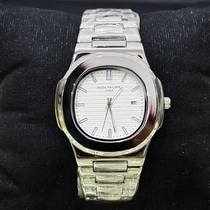 Patek Philippe Date Just  White Dial With Silver