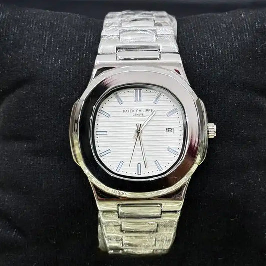 Patek Philippe Date Just  White Dial With Silver