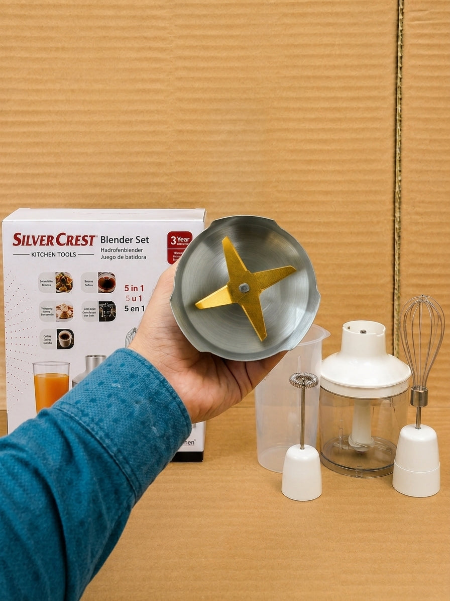 Silver Crest Hand Blender 5-in-1 – Powerful, 1000 Watt  1 year warnaty