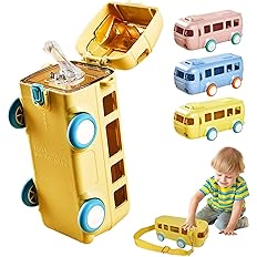 Portable Bus Water Bottle With Straw & Strap