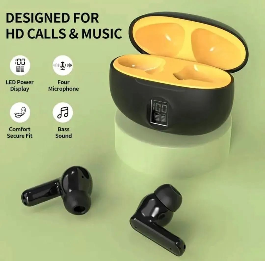 Black TWS Earbuds Blutooth 5.3 fast Charge All- Day Comfort