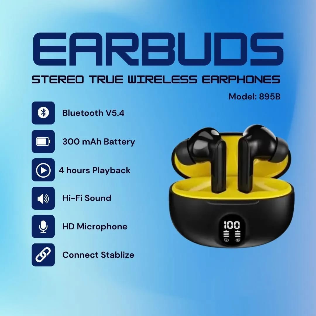 Black TWS Earbuds Blutooth 5.3 fast Charge All- Day Comfort