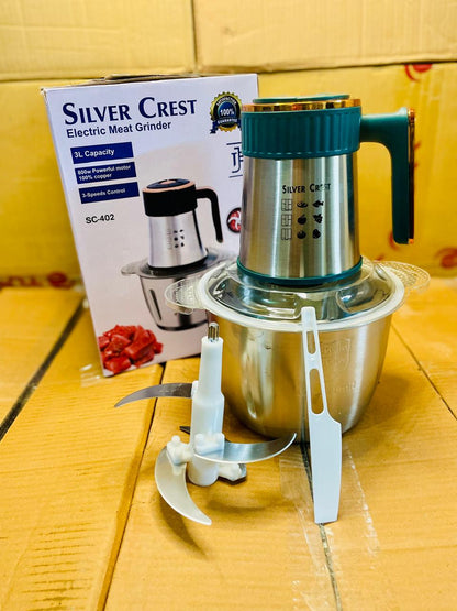 Silver Crest Chopper  3 Litter Meat  &  Vegetable Chopper 800 watt 2025 German  SC- 402Model