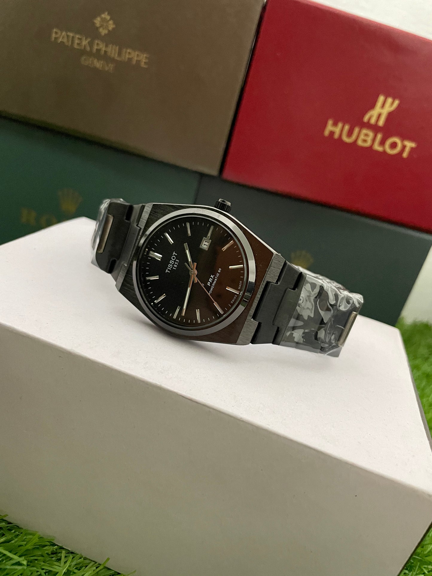 Tissot PRR with Black dial with Black chain