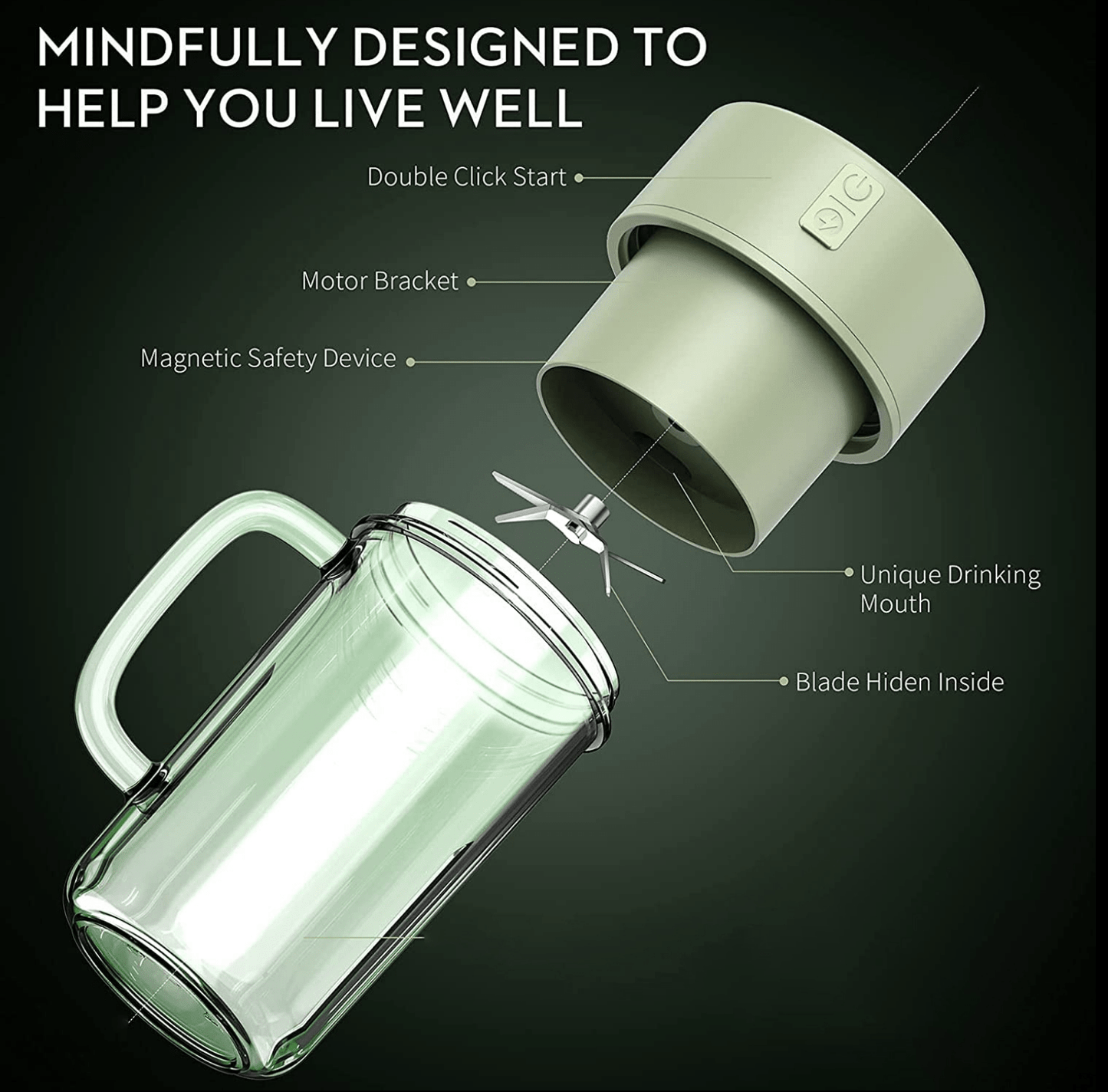 Rechargeable Mini Juicer with Cup