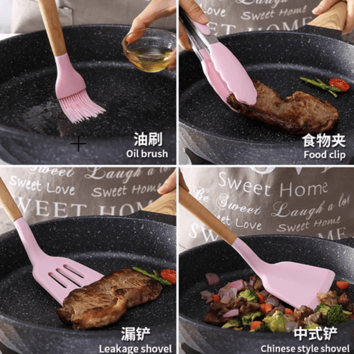 12 Pcs Silicone Cooking Spoon